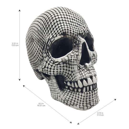 6.5" Checker Skull Tabletop Décor by Ashland®